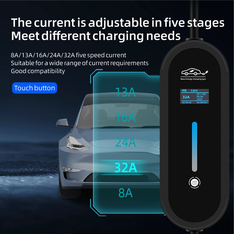 Портативное зарядное устройств – обзор и цена Portable Ev Charger 32A Type 2 Cee Plug