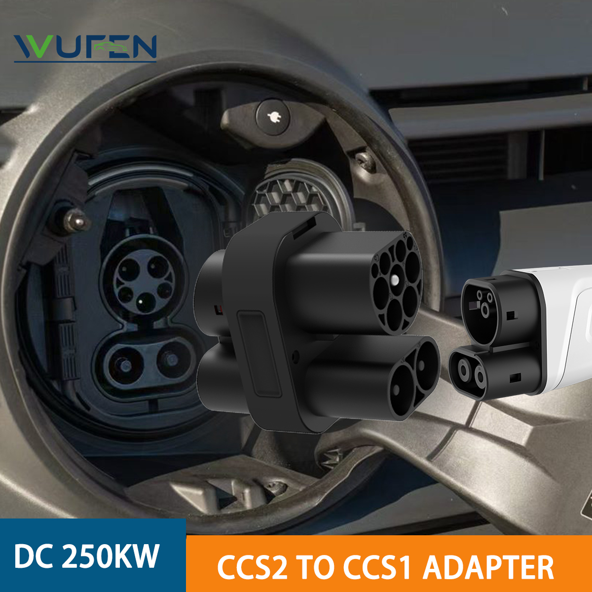Адаптер WUFEN 250 кВт CCS2-CCS – обзор и цена Ccs2 To Ccs1 Fast Charge Adapter 250Kw